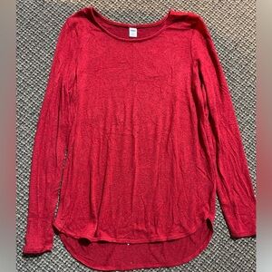 Old Navy Vibrant Red Long Sleeve Tee